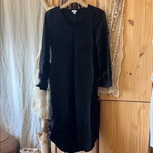 Cuyana Black Long Sleeve Dress
